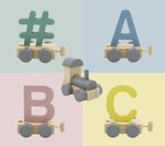 Houten Treinletter B Groen 