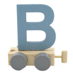 Houten Treinletter B Blauw