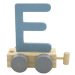 Houten Treinletter E Blauw