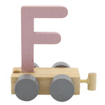 Houten Treinletter F Roze