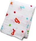 Lulujo Swaddle 120x120 cm Alphabet Soup print