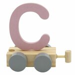 Houten Treinletter C Roze