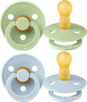 BIBS Fopspeen Colour latex 2 pack - Baby Blue/Pistachio
