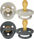 BIBS Fopspeen Symmetrisch Colour latex 2 pack - Sand/Iron