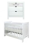 Bopita Basic Wood Babykamer 2 delig White Wash