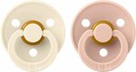 BIBS Fopspeen Symmetrisch Colour latex 2 pack - Ivory/Blush mt2