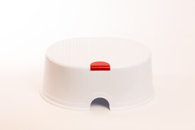 Baby de luxe Opstapje Wit-Rood