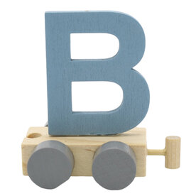 Houten Treinletter B Blauw