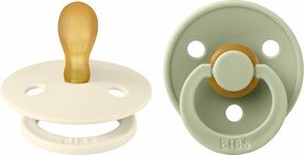 BIBS Fopspeen Symmetrisch Colour latex 2 pack - Ivory/Sage