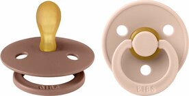 BIBS Fopspeen Symmetrisch Colour latex 2 pack - Woodchuck/Blush mt2
