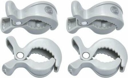 Lodger Swaddle Clips 4-pack Grey