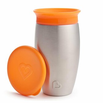 Munchkin Miracle 360 oefenbeker steel oranje