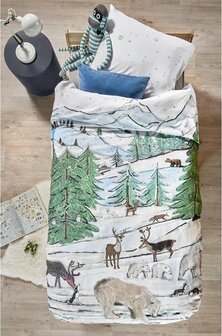 Dekbedovertrek Beddinghouse KIDS Snowscape Multi 140x200/220