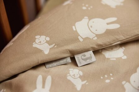 Jollein Dekbedovertrek Baby Miffy &amp; Snuffy Olive Green