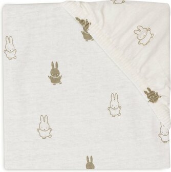 Jollein Hoeslaken Happy Miffy Olive Green 60x120