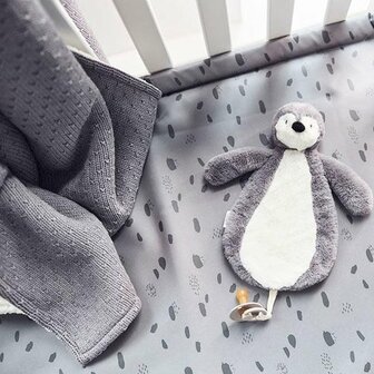 Jollein Wiegdeken Bliss Knit Teddy Storm Grey 75 x 100