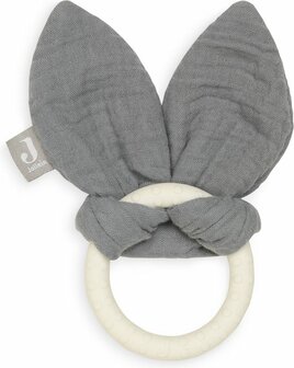 Jollein Siliconen Bijtring Bunny Ears Storm Grey