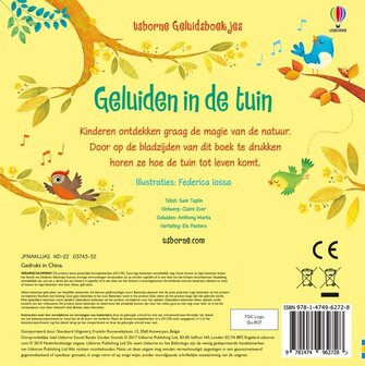 Usborne Geluidsboekjes: Geluiden in de tuin