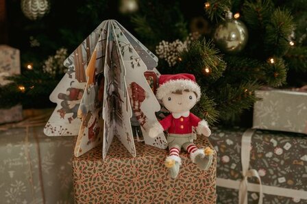 Little Dutch Cadeau-set met Kerstboek en Kerst Jim 18 cm