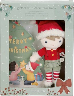 Little Dutch Cadeau-set met Kerstboek en Kerst Jim 18 cm