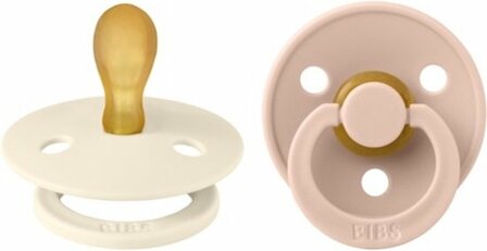 BIBS Fopspeen Symmetrisch Colour latex 2 pack - Ivory/Blush mt2