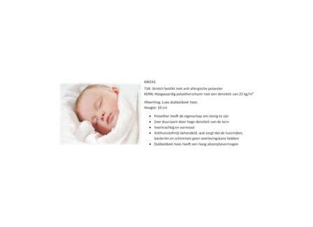 ABZ KM-241 Babymatras 60x120 cm | Anti-Allergisch Ledikantmatras