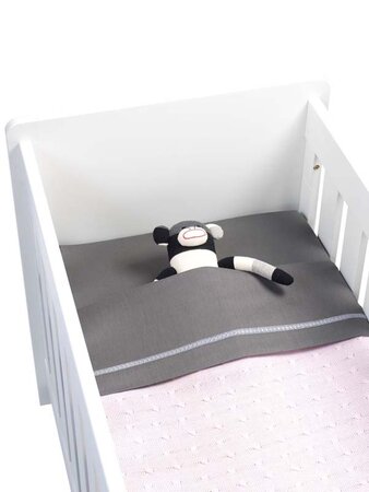 Coming Kids Linnen Grijs Hoeslaken 60 x 120