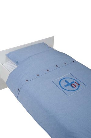 Dekbedovertrek Coming Kids Cross Blauw eenpersoons