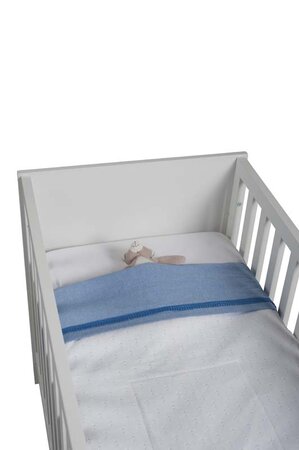 Coming Kids Cross Blauw Overtrek baby 100 x 135