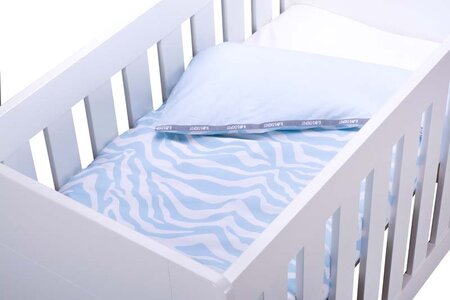 Kidsdepot Zebra Baby Dekbedovertrek 100 x 140 Blue