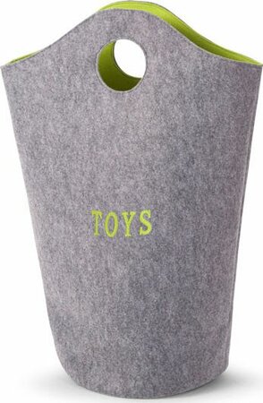 Childhome Vilten Speelgoedzak Grijs - Lime