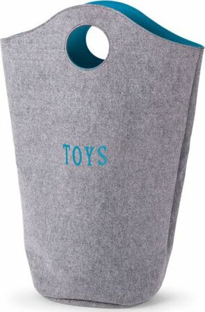 Childhome Vilten Speelgoedzak Grijs - Turquoise