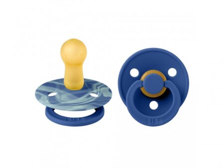 BIBS Fopspeen Colour latex 2 pack - Ocean Tie Dye/Cormflower