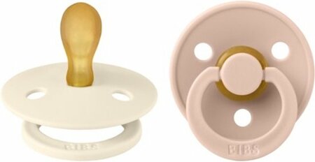 BIBS Fopspeen Symmetrisch Colour latex 2 pack - Ivory/Blush mt2