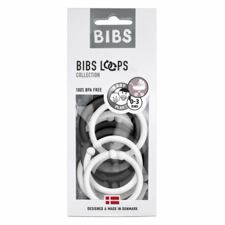 BIBS Loops speelringen black/white