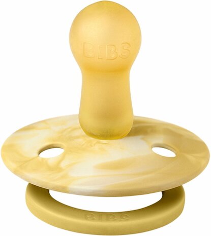 BIBS Fopspeen Colour latex 2 pack - Mustard Ivory/Mustard Ivory