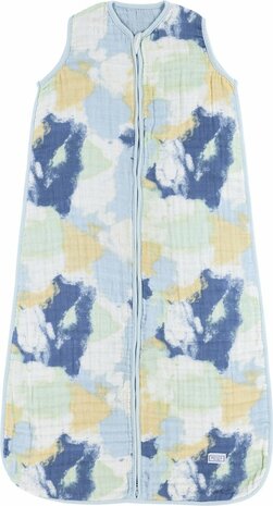 Meyco baby Slaapzak Hydrofiel Tie-dye light blue