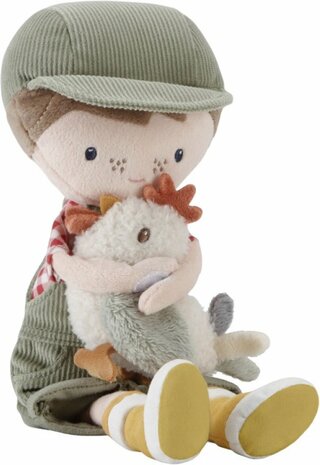 Little Dutch Knuffel Pop Boer Jim met kip 35cm