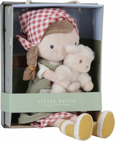 Little Dutch Knuffel Pop Boerin Rosa met schaap 35cm