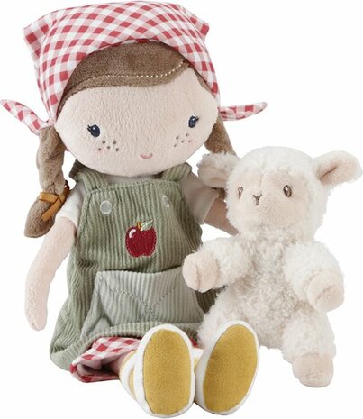 Little Dutch Knuffel Pop Boerin Rosa met schaap 35cm