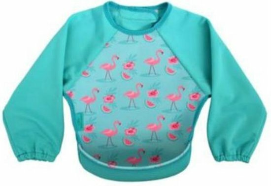 Bibetta Mouwslab Flamingo Helder Blauw