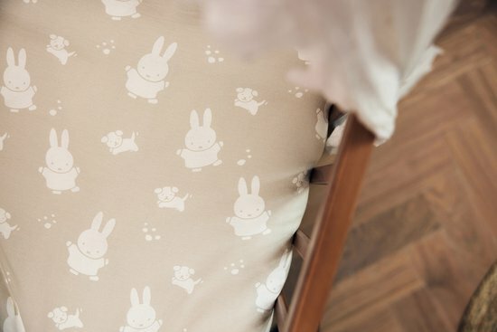 Jollein Dekbedovertrek Baby Miffy & Snuffy Nougat