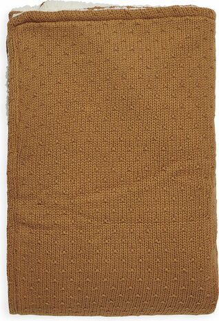 Jollein ledikantdeken Bliss Knit Teddy Caramel 100 x 150 