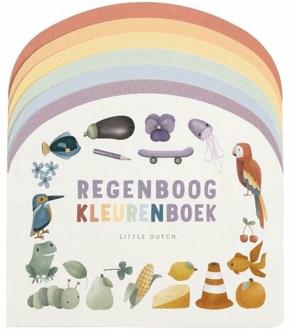 Little Dutch Kartonboek Regenboog kleurenboek