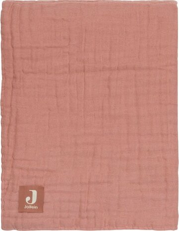 Jollein Wiegdeken Wrinkled Cotton 75 x 100 Rosewood