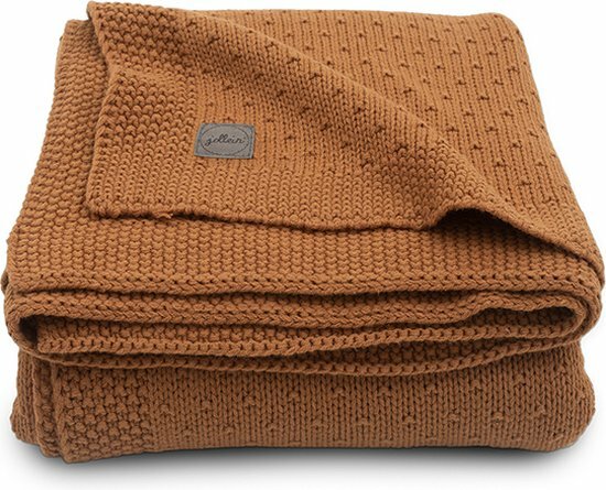 Jollein ledikantdeken Bliss Knit Caramel 100 x 150 