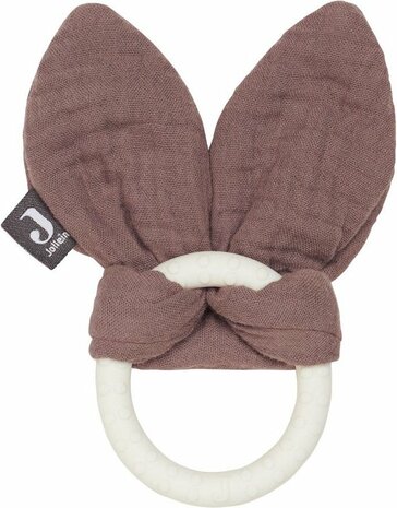 Jollein Siliconen Bijtring Bunny Ears Chestnut