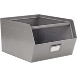 Kidsdepot Pure Metalen Bak Stapelbaar Zilver
