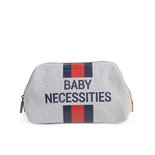 Childhome Baby Necessities Toilettas Canvas Grey Stripes Red / Blue