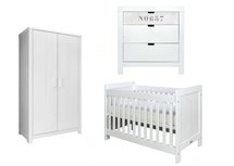 Bopita Basic Wood Babykamer 3 delig White Wash